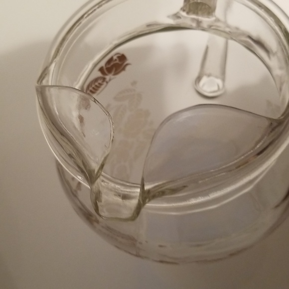 Vintage MCM Water Juice Pitcher / White & Gold Floral Pattern - Picture 15 of 17